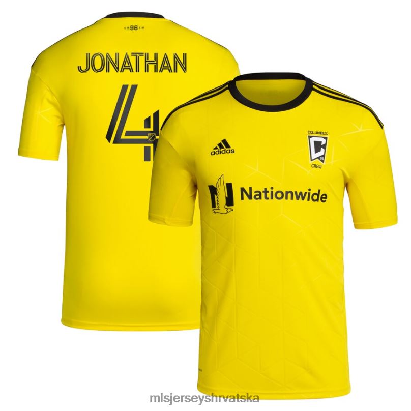 dres B2N0P1387 MLS Jerseys muškarci columbus crew jonathan mensah adidas žuta 2022 zlatna standardna oprema replika igračevog dresa