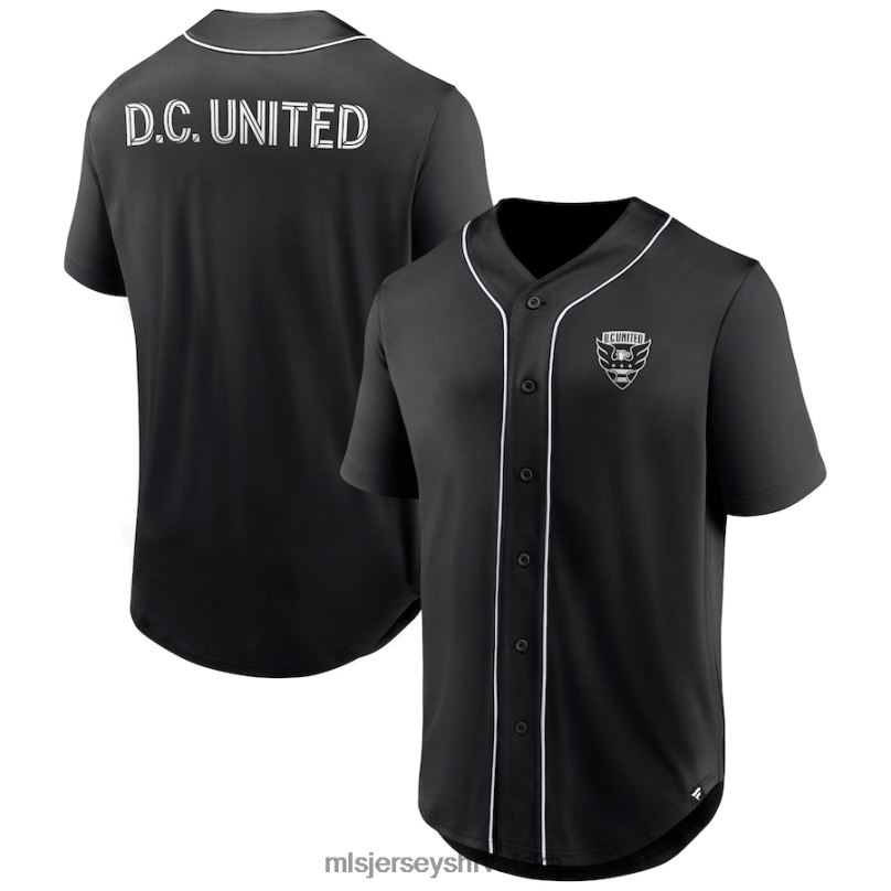 dres B2N0P291 MLS Jerseys muškarci d.c. United Fanatics brendirani crni dres trećeg razdoblja mode bejzbol na kopčanje