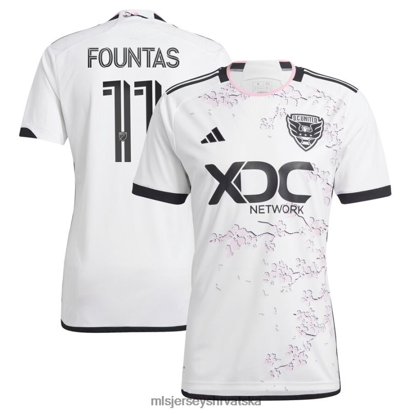 dres B2N0P444 MLS Jerseys muškarci d.c. United Taxi Fountas adidas bijeli 2023 the cherry blossom kit replika igračevog dresa