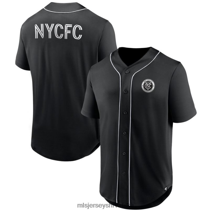 dres B2N0P141 MLS Jerseys muškarci new york city fc fanatics brendirani crni treći period modni baseball dres na kopčanje