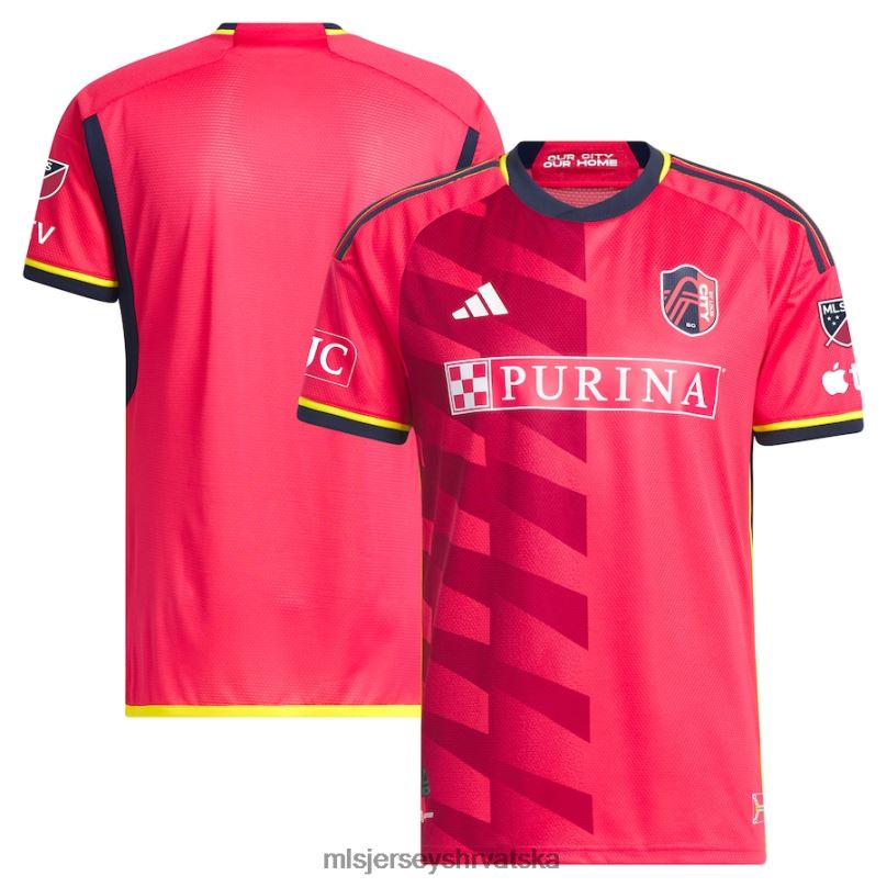 dres B2N0P1 MLS Jerseys muškarci sv. louis city sc adidas crvena 2023 gradska oprema autentičan dres
