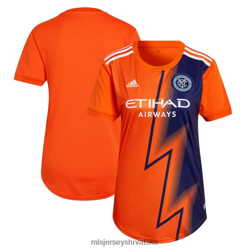dres B2N0P878 MLS Jerseys žene new york city fc adidas orange 2022 the volt kit replika prazan dres